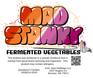 Label of Mad Stanky Fermented Vegetables