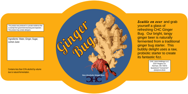 Label of Ginger Bug ginger soda