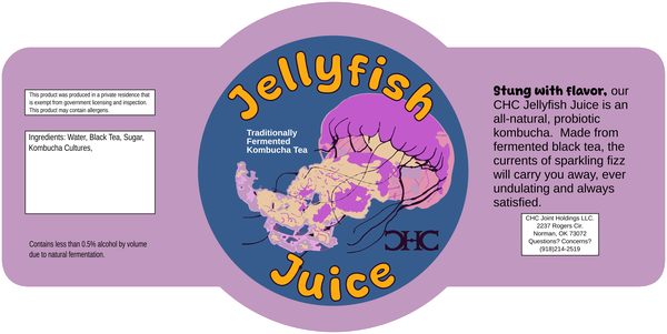 Label of Jellyfish Juice Kombucha