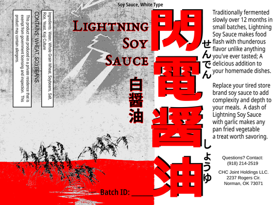 Label of Lightning Soy Sauce
