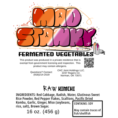 Label of Mad Stanky Kimchi