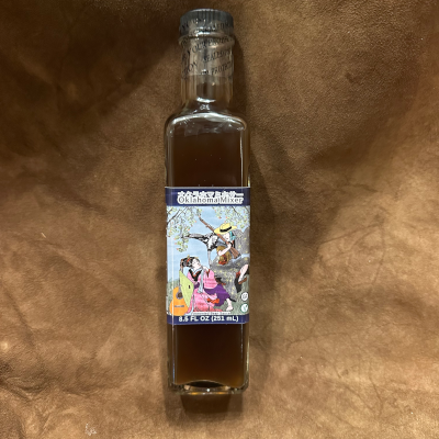 A bottle of Oklahoma Soy Sauce